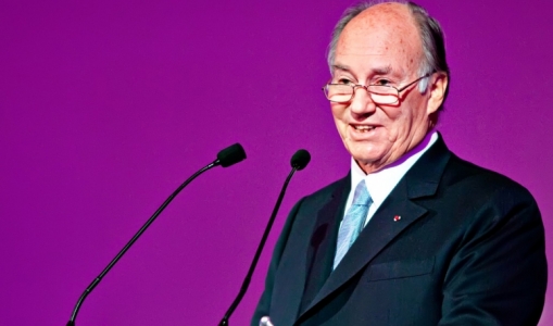 His Highness the Aga Khan, who was awarded the J.C. Nichols Prize in 2011, addresses a leadership dinner at the Urban Land Insti